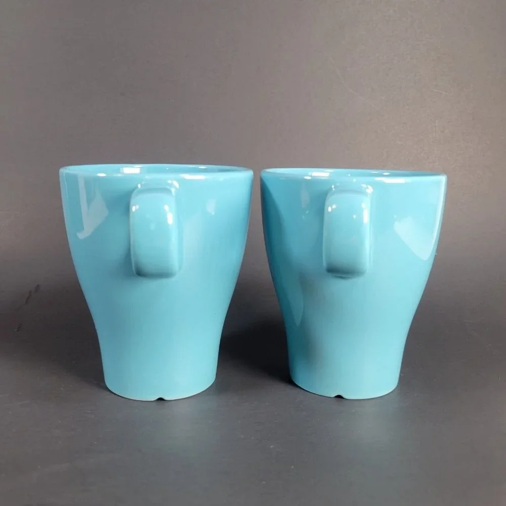2 IKEA Fargrik Mug Turquoise Blue Green Coffee Tea Mug #21533